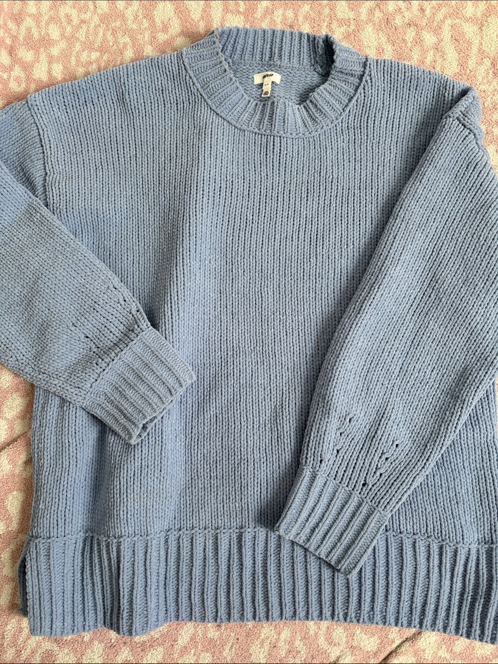 aerie Dusty Blue Knit Crewneck Sweater